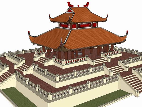 Sketchup古建筑模型|大殿，中式风格，多层古建-BIM建筑网