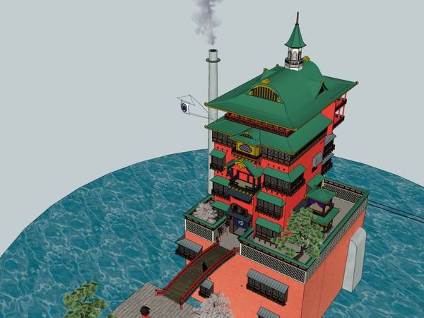 Sketchup古建筑模型|多层寺庙，中式风格，古庙古寺，古建