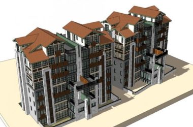 Sketchup住宅模型|多层住宅，古典风格-BIM建筑网