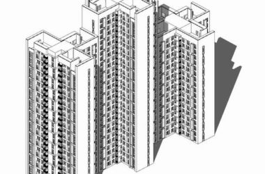 Sketchup住宅模型|高层住宅，现代风格-BIM建筑网