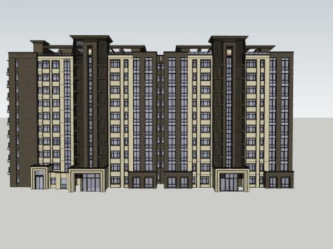 Sketchup住宅模型|高层住宅，现代风格