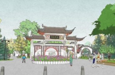 Sketchup景观模型|公园景观，中式风格，中式公园-BIM建筑网