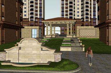 Sketchup住宅模型|高层住宅，坡屋顶，西班牙古典风格-BIM建筑网