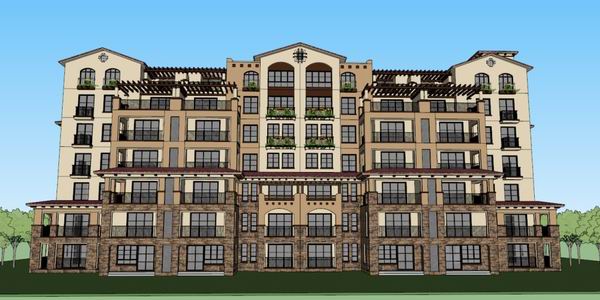 Sketchup住宅模型|多层住宅，西班牙古典风格