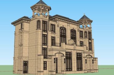 Sketchup住宅模型|多层住宅，古典风格-BIM建筑网