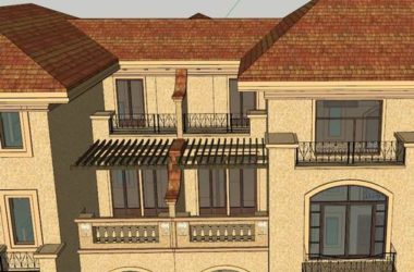 Sketchup住宅模型|多层住宅，居民楼，古典风格-BIM建筑网