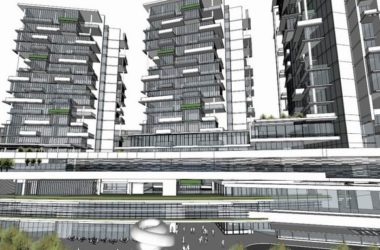 Sketchup办公模型|高层办公楼，现代风格-BIM建筑网