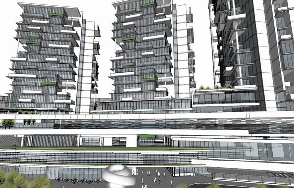 Sketchup办公模型|高层办公楼，现代风格