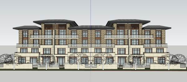 Sketchup住宅模型|高层住宅，花园洋房，古典风格