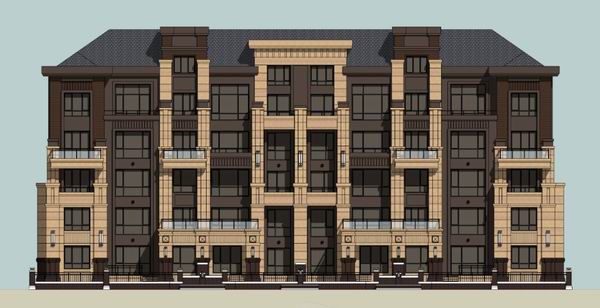 Sketchup住宅模型|多层住宅，古典风格
