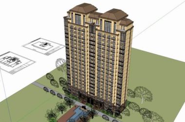 Sketchup住宅模型|高层住宅，古典风格-BIM建筑网