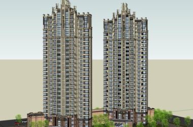 Sketchup住宅模型|高层住宅，古典风格-BIM建筑网