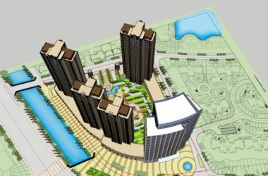 Sketchup住宅模型|高层住宅，办公楼和沿街商业，现代风格-BIM建筑网