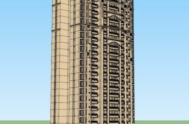 Sketchup住宅模型|超高层住宅，现代风格-BIM建筑网