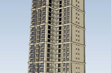 Sketchup住宅模型|高层住宅，古典风格-BIM建筑网