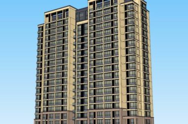 Sketchup住宅模型|高层住宅，现代风格-BIM建筑网