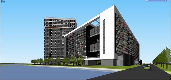 Sketchup商业模型|高层公寓住宅，现代风格