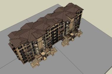 Sketchup住宅模型|多层住宅，古典风格-BIM建筑网