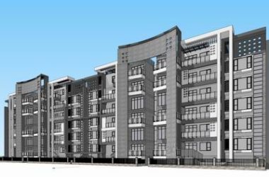 Sketchup住宅模型|多层住宅，现代风格-BIM建筑网