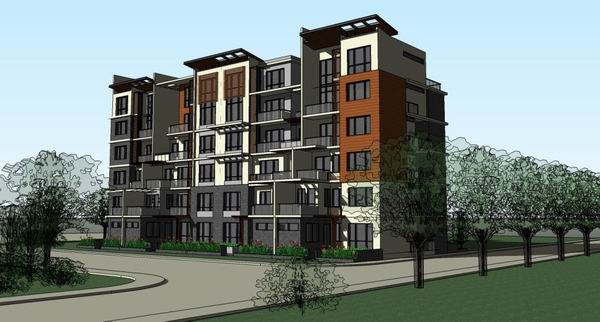 Sketchup住宅模型|多层住宅，现代风格