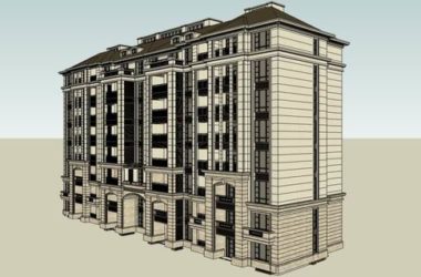 Sketchup住宅模型|多层住宅，古典风格-BIM建筑网