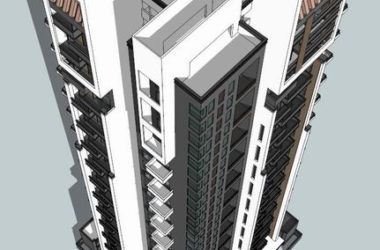 Sketchup住宅模型|超高层住宅，现代中式风格，32层-BIM建筑网
