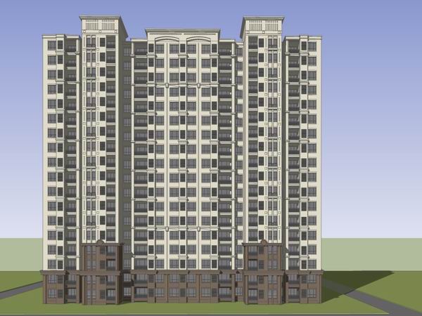 Sketchup住宅模型|高层住宅，古典风格