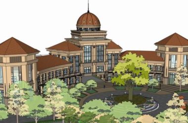 Sketchup景观模型|住宅区的入口及会所的景观规划，古典风格-BIM建筑网