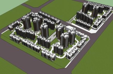 Sketchup住宅模型|高层住宅，现代风格，7+11+18层-BIM建筑网