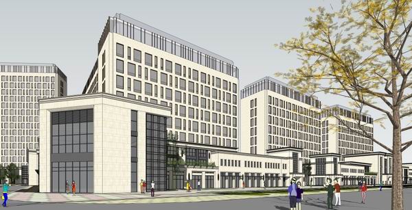 Sketchup住宅模型|高层住宅，现代风格，沿街商业，11+18层