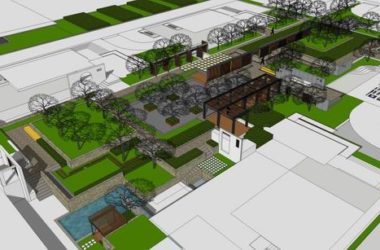 Sketchup住宅模型|高层住宅，办公，公园，现代风格，7+9+11层-BIM建筑网