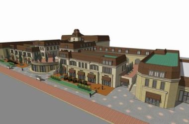 Sketchup住宅模型|高层住宅，底部商业，古典风格，15层-BIM建筑网