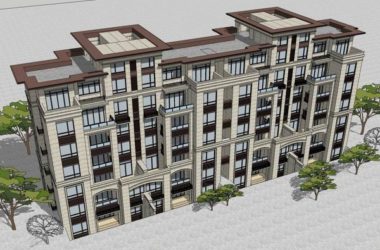 Sketchup住宅模型|多层住宅楼，古典风格，7层-BIM建筑网