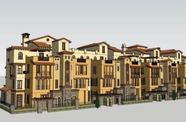 Sketchup商业模型|多层公寓住宅，古典风格-BIM建筑网