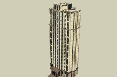 Sketchup住宅模型|高层住宅，古典风格-BIM建筑网