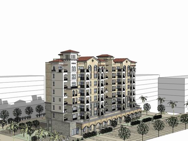 Sketchup住宅模型|多层住宅，古典风格