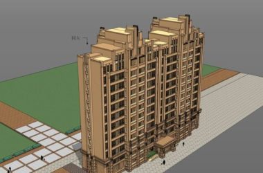 Sketchup住宅模型|高层住宅，古典风格，13层-BIM建筑网