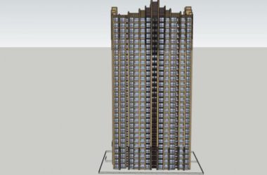 Sketchup住宅模型|高层住宅，古典风格，29层-BIM建筑网