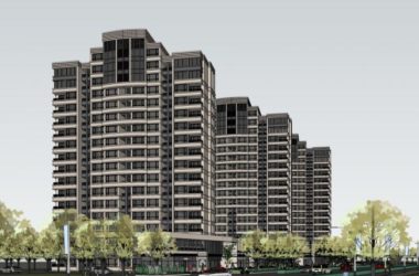 Sketchup住宅模型|高层住宅，底部商铺，现代风格-BIM建筑网