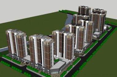 Sketchup住宅模型|高层住宅，底部商业，古典风格，18层-BIM建筑网