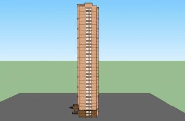Sketchup住宅模型|高层住宅，现代风格，33层-BIM建筑网