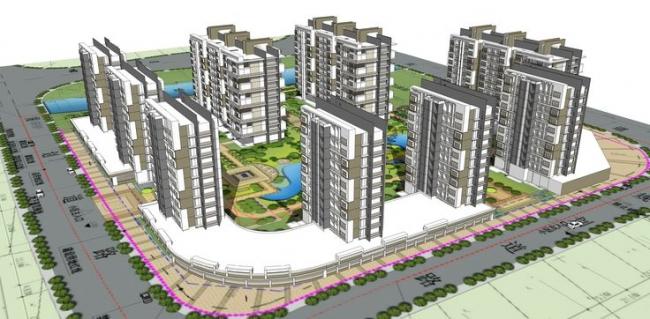 Sketchup住宅模型|高层住宅，居住建筑，底层商业，现代风格