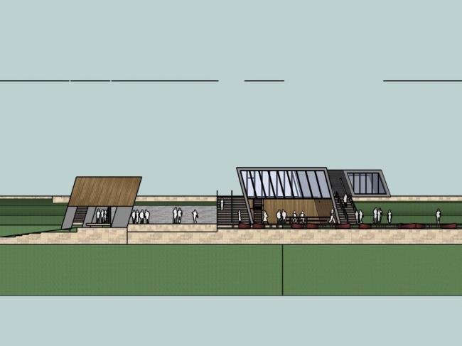 Sketchup商业模型|码头商业，现代风格，滨水景观