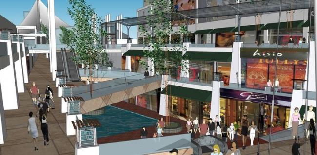 Sketchup商业模型|下沉商业广场，现代风格