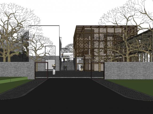 Sketchup商业模型|深圳万科第五园，徽派，中式风格，住宅配套，社区商业，商业街