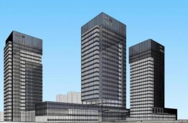 Sketchup办公模型|高层办公楼，行政写字楼，现代风格-BIM建筑网