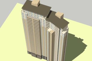 Sketchup住宅模型|超高层住宅，居住建筑，现代风格-BIM建筑网