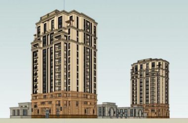 Sketchup住宅模型|高层住宅楼，古典风格-BIM建筑网