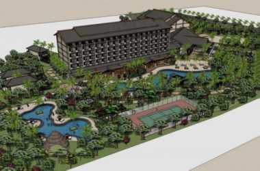 Sketchup酒店模型|多层度假酒店，东南亚风格-BIM建筑网