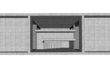 Sketchup住宅模型|低层住宅，现代风格，安藤忠雄，住吉的长屋-BIM建筑网